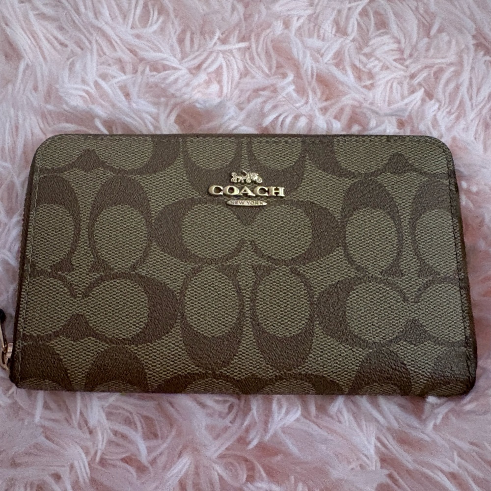 Coach zip around wallet